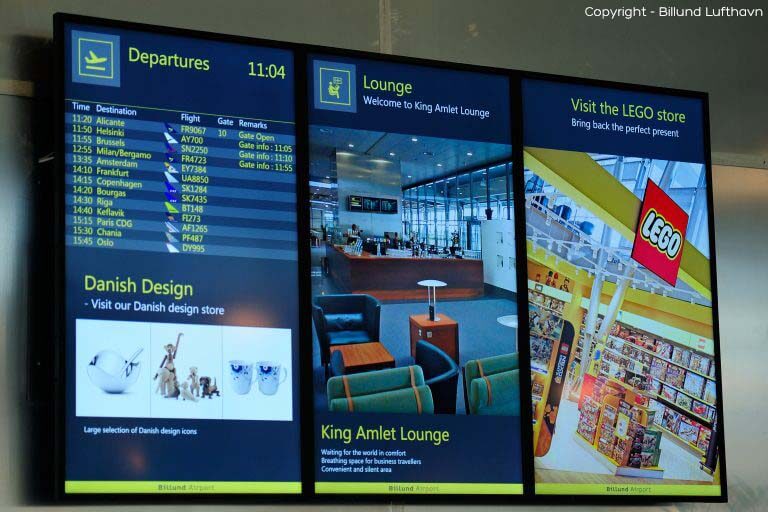 Hvad er en infoskærm - et eksempel fra Billund lufthavn